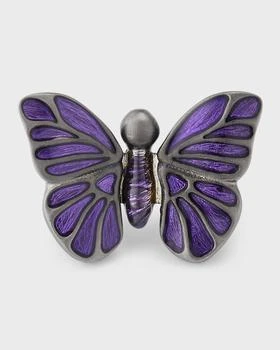 Jan Leslie | Men's Sterling Silver Hand-Painted Enamel Butterfly Lapel Pin,商家Neiman Marcus,价格¥2237