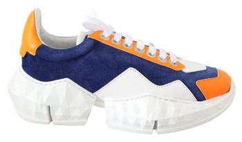 推荐Jimmy Choo Diamond Blue Orange Leather Sneaker商品