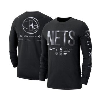 商品NIKE | Men's Black Brooklyn Nets Essential Air Traffic Control Long Sleeve T-shirt,商家Macy's,价格¥269图片