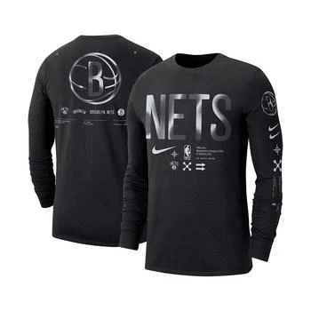 NIKE | Men's Black Brooklyn Nets Essential Air Traffic Control Long Sleeve T-shirt,商家Macy's,价格¥243