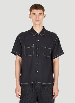 stussy衬衫, STUSSY | Contrast Pick Stitched Shirt in Black商品图片 