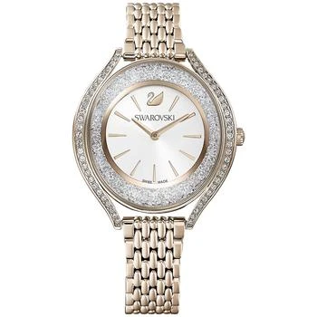 Swarovski | Women's Swiss Crystalline Aura Gold-Tone Stainless Steel PVD Bracelet Watch 35mm 