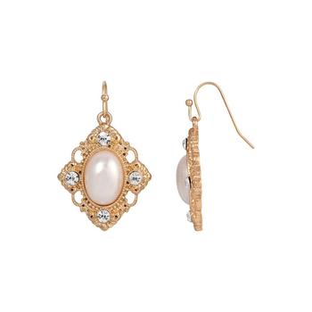 商品2028 | Faux Imitation Pearl and Crystal Earrings,商家Macy's,价格¥267图片