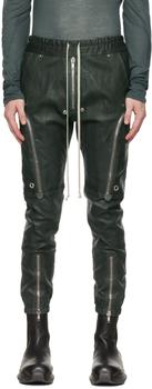 rick owens男裤, Rick Owens | Green Bauhaus Leather Pants商品图片 额外8.5折, 额外八五折