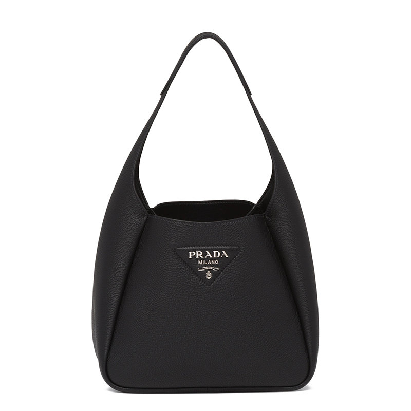 Prada | 【预售3-7天】PRADA/普拉达 经典款 女士黑色皮革饰有三角徽标单肩斜挎包1BC127_2DKV_F0002_V_OOM商品图片,7.9折, 包邮包税