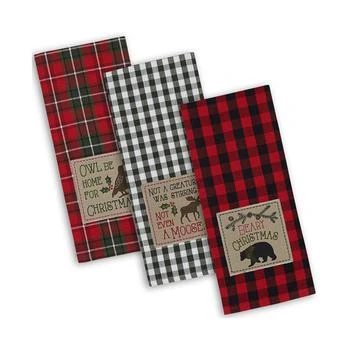 Design Imports | Cabin Christmas Embroidered Dishtowel Set,商家Macy's,价格¥164