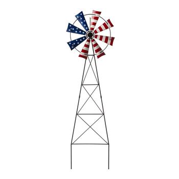 商品Glitzhome | Stars and Stripes Wind Spinner Yard Stake,商家Macy's,价格¥394图片