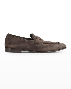 zegna鞋, Zegna | Men's Lasola Suede-Leather Penny Loafers商品图片 