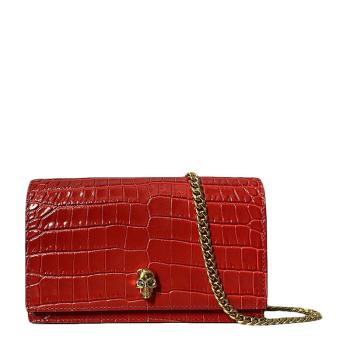 亚历山大·王鞋子, Alexander McQueen | ALEXANDER MCQUEEN 亚历山大·麦昆 女士红色小牛皮单肩包 613088-1HB0G-6013商品图片 独家减免邮费
