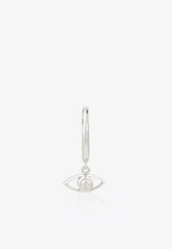 Vivid Jewelers | Single White-Gold Diamond Eye Huggie,商家Thahab,价格¥5682