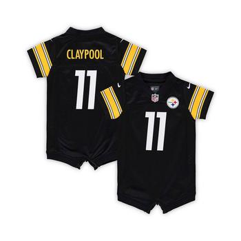 NIKE | Infant Chase Claypool Black Pittsburgh Steelers Game Romper Jersey商品图片,