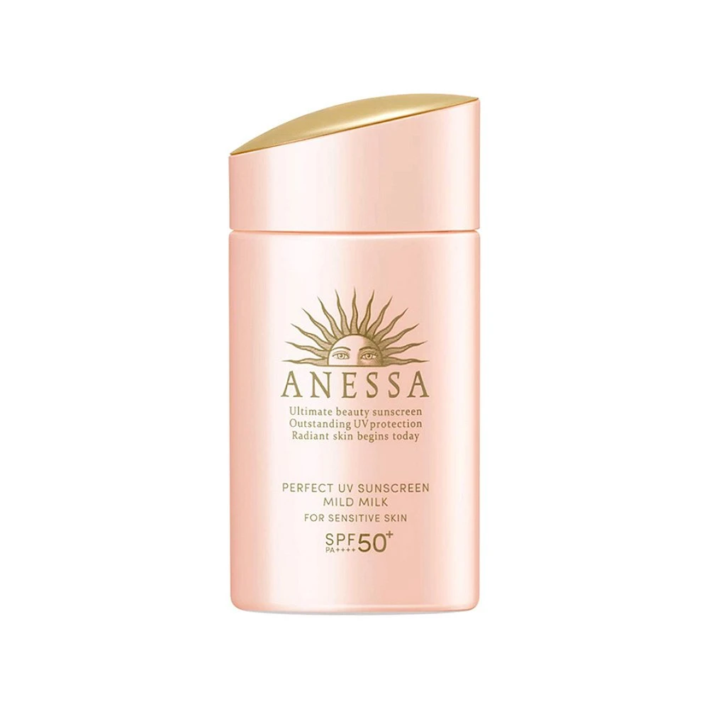 ANESSA | 安热沙 粉金瓶面脸部温和耐晒亲肤防晒乳 60ml 专为敏感肌设计,商家LuxuryBeauty,价格¥191