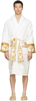 商品Versace | White I Heart Baroque Robe,商家SSENSE,价格¥4459图片