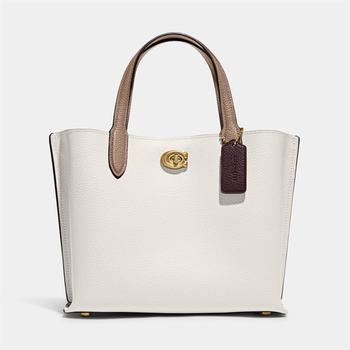 Coach Women's Colorblock Willow Tote Bag 24 - Chalk Multi product img