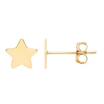 A&M | 14k Yellow Gold 5.5mm Dainty Star Stud Earrings, with Pushback, Women’s, Unisex,商家Premium Outlets,价格¥443