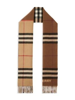 推荐BURBERRY - Giant Check Cashmere Scarf商品