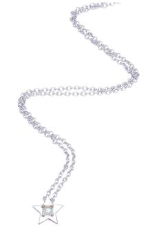 ADORNIA | White Rhodium Plated Sterling Silver Moonstone Star Pendant Necklace商品图片,1.7折
