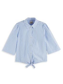 商品Scotch & Soda | Little Girl's & Girl's Stripe Tie-Front Shirt,商家Saks Fifth Avenue,价格¥283图片