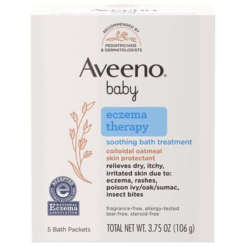 Aveeno | 婴儿湿疹沐浴粉 独立包装 5包商品图片,满$40享8折, 满折
