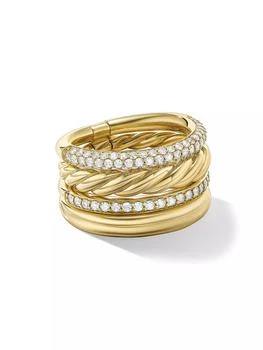 David Yurman | DY Mercer™ Multi Row Ring In 18K Yellow Gold,商家Saks Fifth Avenue,价格¥50797