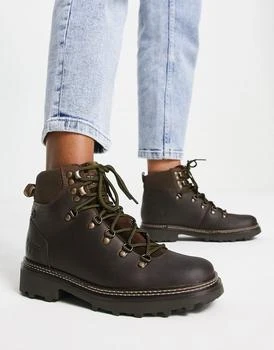 推荐Barbour Belgrave lace up boots in black商品