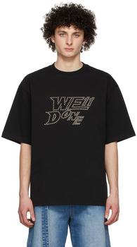 We11done | Black Cotton T-Shirt商品图片,3.1折