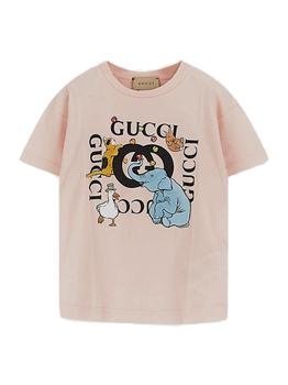 商品Gucci Kids Logo Printed Crewneck T-Shirt图片