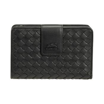 Vicenzo Leather, Mancini Leather Goods | Women's Basket Weave Collection RFID Secure Mini Clutch Wallet商品图片 