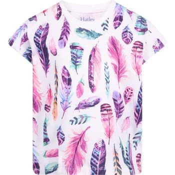 推荐Watercolor feathers t shirt in white商品