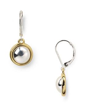 Ralph Lauren | Two-Tone Button Drop Earrings商品图片,独家减免邮费