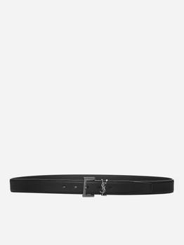 推荐YSL logo leather belt商品
