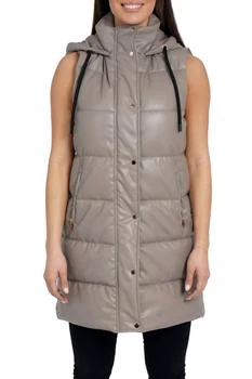 Love Token | Cali Long Puffer Vest In Taupe,商家Premium Outlets,价格¥1017