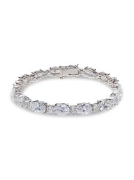 商品Look Of Real Rhodium-Plated & Crystal Channel Bracelet图片