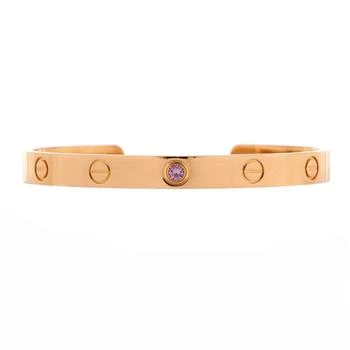 [二手商品] Cartier | Love Cuff Bracelet 18K Rose Gold with Pink Sapphire,商家Premium Outlets,价格¥30840