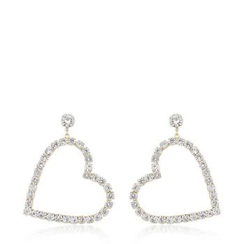 Ettika Jewelry | Falling in Crystal Love 18k Gold Plated Dangle Earrings,商家Verishop,价格¥456