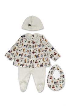 商品Fendi | Fendi Kids Babygrow Beanie Bib Set,商家Cettire,价格¥1587图片