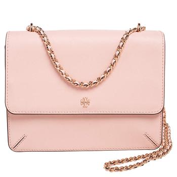 了解tory burch robinson, [二手商品] Tory Burch | Tory Burch Light Pink Saffiano Leather Robinson Flap Chain Shoulder Bag商品图片 4.4折