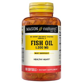 商品Mason Natural | No Burp! Omega-3 Fish Oil, 1200mg, Softgels,商家Walgreens,价格¥95图片