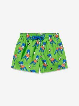 Mc2 Saint Barth | Boys Dino Football Swim Shorts in Green,商家Childsplay Clothing,价格¥599