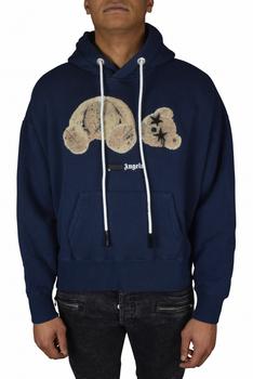 推荐Luxury Sweatshirt For Men   Palm Angels Navy Blue Sweatshirt With Teddy Bear Design商品