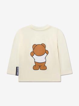推荐Moschino White Baby Long Sleeve Teddy Bear T-Shirt商品