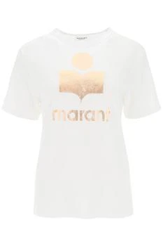 推荐Isabel marant etoile zewel t-shirt with metallic logo print商品