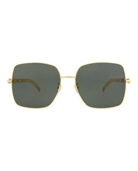 Gucci | Square-Frame Metal Sunglasses 2.8折×额外8折, 独家减免邮费, 额外八折