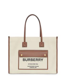 burberry包, Burberry | Canvas & Leather Medium Freya Tote商品图片 