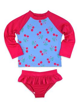 商品Florence Eiseman | Little Girl's 2-Piece Cherry Print Rashguard Swimsuit Set,商家Saks Fifth Avenue,价格¥354图片