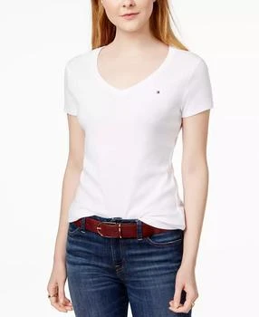 Tommy Hilfiger | 女款V领短袖T恤,商家Macy's,价格¥111