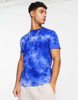 推荐Polo Ralph Lauren icon logo tie dye wash t-shirt in royal blue商品