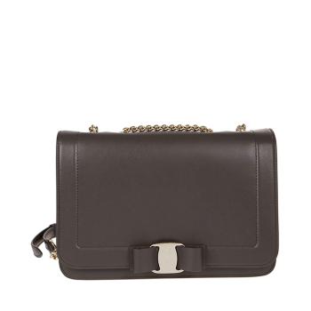 菲拉格慕包单肩包, Salvatore Ferragamo | SALVATORE FERRAGAMO 女士灰色皮革单肩包 21-G878-715884商品图片 满$100享9.5折, 满折