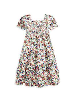 商品Little Girl's & Girl's Floral Smocked Jersey Dress图片