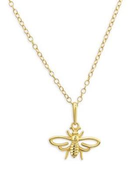 商品Saks Fifth Avenue | 14K Yellow Gold Bee Pendant Necklace,商家Saks OFF 5TH,价格¥1884图片